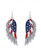 cheap Women&#039;s Earring-Women&#039;s Patriotic American Flag Earrings - Red, White and Blue Earrings, Multiple Looks for Women, Perfect for 4th of July and National Holidays, Stylish American Flag Jewelry Collection