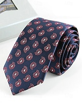 economico Cravatte e papillon da uomo-Cravatta classica sottile da uomo in poliestere – larghezza 6 cm, cravatta formale leggera per ufficio, matrimoni o colloqui