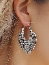 abordables Boucle d&amp;#39;oreille pour femme-Boucles d&#039;oreilles pendantes bohèmes vintage pour femmes – Boucles d&#039;oreilles à crochet de style tribal en alliage léger pour femmes – Idéales pour les festivals, les fêtes, les tenues décontractées et les cadeaux