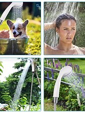 Недорогие Аксессуары для кемпинга-насос для душа для кемпинга, портативный душ для кемпинга, практичный, многофункциональный электрический душ для мытья автомобилей на открытом воздухе в общежитии