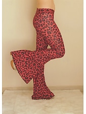 economico Fondi-Retrò Vintage Boho Anni '70 Pantaloni a zampa d'elefante leggings svasati Pantaloni a zampa Hippie Disco Vita alta Tribale Costume Per donna Halloween Carnevale Vacanza Festival Musicale Festival