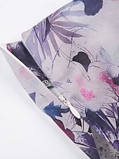 preiswerte Grafische Röcke-Damen Rock Gerade Mode Boho Maxi Mittlere Hüfthöhe Röcke Blumen Druck Mikroelastisch Straße Ausgehen Grau Sommer Polyester