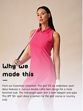 preiswerte Golfkleider-Damen Golfkleid Rosenrot Ärmellos Kleid Damen-Golfkleidung, Kleidung, Outfits, Kleidung