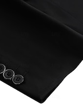 billige Bryllupsdrakter-herrebryllupsdresser med svart slips sommer mote formell ensfarget standard passform 3-delt enkeltspent to-knapps dress