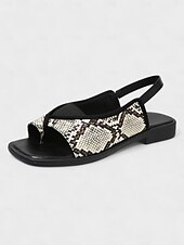 economico Sandali Eleganti-sandali da donna con cinturino posteriore aperto in arancione e nero - scarpe comode, comode e comode per appuntamenti estivi quotidiani e uscite del fine settimana
