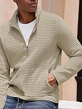 economico Giubbotti e cappotti da uomo-Per uomo Giacca Leggera Giacca a nido d&#039;ape Giacca Casual Vacanza Quotidiano Caldo Tasca Autunno &amp; Inverno Semplice Moda Classico Collo alla coreana Regolare Nero Bianco Vino Cachi Verde militare