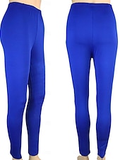abordables Leggings unis-collants de mode pour femmes leggings pantalons pleine longueur week-end décontracté extensible uni contrôle du ventre bout à bout maigre rose rouge 2xl