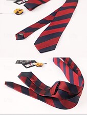 economico Cravatte e papillon da uomo-Cravatta classica sottile da uomo in poliestere – larghezza 6 cm, cravatta formale leggera per ufficio, matrimoni o colloqui