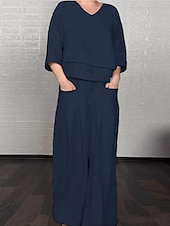 olcso Készletek-Női EU / USA méret Tracksuit Bolero felső Hosszú ujj Háromnegyedes V-alakú Hétköznapi Fekete Fehér Sötétkék Nyár Normál