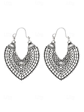 abordables Boucle d&amp;#39;oreille pour femme-Boucles d&#039;oreilles pendantes bohèmes vintage pour femmes – Boucles d&#039;oreilles à crochet de style tribal en alliage léger pour femmes – Idéales pour les festivals, les fêtes, les tenues décontractées et les cadeaux