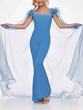 economico Abiti da damigella-Completo Due Pezzi con Strascico  Strascico da Spazzola Abito di Piume Abito da Damigella Abito Compleanno Ragazze Carino Abito di Prom in Chiffon con Piume  Pelliccia Taglia 3-16 Anni abito per