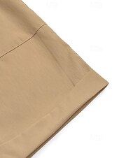 levne ležérní kombinézy-Dámské Běžný Jednodílné Na běžné nošení Pevná barva Krátký rukáv Košilový límec Knoflíky Kapsy Jdeme ven Víkend Běžný Khaki Léto