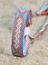 abordables Pulsera de mujer-Pulsera de la amistad trenzada con borlas hecha a mano en Nepal para mujer, pulsera de la amistad con patrón étnico colorido, estilo bohemio, adecuada para uso casual, playa y al aire libre.