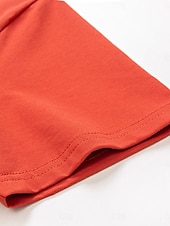 billige Stripe og geometrisk t-skjorte-Dame Bluse Geometrisk Fargeblokk Stilfull Fritid Kortermet Crew-hals Vanlige topper Daglig Trykt mønster Svart Gul Blå Oransje Brun Sommer