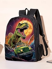 cheap Kids &amp; Teen Backpacks-Kids' 3-Piece Dinosaur Backpack Set with Lunch Bag and Pencil Case, T-Rex Print, Lightweight School Bag for Boys, Girls and Elementary Students