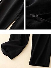 economico Pantaloni-Per donna Pantaloni in cotone e lino Gamba larga Chinos Vacanza Stile Etnico Essenziale Lunghezza intera Vita Alta Semplice Tasca Comodo Morbido Confortevole Micro-elastico All&#039;aperto Streetwear Nero