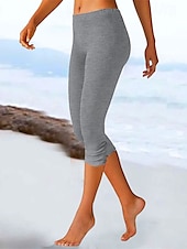 economico Pantaloni skinny da donna-Per donna Snello Pantaloncini Capri Intimo modellante Moda Streetwear Comfort Lunghezza al polpaccio Vita Alta Semplice Elastico in vita Comodo All&#039;aperto Confortevole Streetwear Abbigliamento