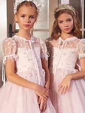 baratos tutus infantil-De Baile Até os Joelhos Vestido para Meninas das Flores Festa de 15 Anos Elsa congelada Meninas Lindo Vestido de Baile Tule com Franzido Estilo real Tutu Ajuste 3-16 anos