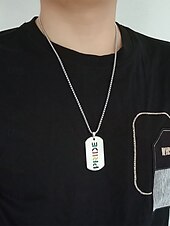 baratos Jóias Masculinas-Colar masculino LGBTQIA+ com estampa de arco-íris e recortes do orgulho - corrente com pingente de aço inoxidável, joia festiva ousada para o mês do orgulho, desfiles LGBTQIA+ e expressão cotidiana