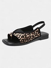 economico Sandali Eleganti-sandali da donna con cinturino posteriore aperto in arancione e nero - scarpe comode, comode e comode per appuntamenti estivi quotidiani e uscite del fine settimana