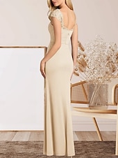 voordelige Vloerlengte-A-Lijn Moeder van de Bruid Jurk Bruiloft Gast Elegante Hartvormige Vloerlengte Chiffon Kap Mouw met Kant Ruching