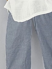 economico Pantaloni Grafici-Per donna Chinos Pantaloni Larghi Shorts da Spiaggia Pantaloni Corti Vacanza Vintage Stile Etnico Lunghezza alla caviglia Vita Alta Grafico A righe Coulisse Patchwork Gamba larga Morbido Traspirante