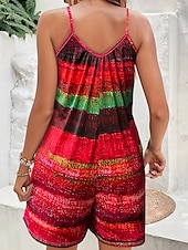 billiga casual jumpsuits-Dam Vanligt Sparkbyxor Ledigt Färgblock Ärmlös V-hals Ficka Gata Utekväll Normal Gul Rubinrött Marinblå Sommar