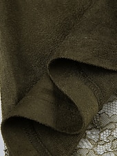 preiswerte Schlichte Röcke-Damen Rock Schwingend Spitzenrock Lässig Boho Maxi Mittlere Taille Röcke Einfarbig Spitze Urlaub Ferien Grün Sommer Polyester