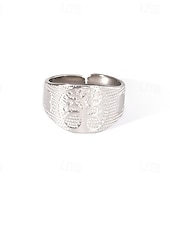 economico Braccialetti e bracciali rigidi-Anello For Per donna Quotidiano Ferie Data Acciaio