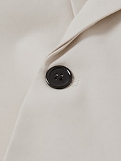 abordables Costumes de mariage-costumes de mariage en lin pour hommes beige mode formel été couleur unie coupe standard 2 pièces simple boutonnage un bouton