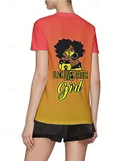 preiswerte Humor &amp; Zitate T-Shirt-Damen T Shirt Sommeroberteile Grafik Buchstabe Klassisch Lässig Kurzarm Rundhalsausschnitt Crop Tops Täglich Wochenende Druck Regenbogen Sommer Frühling Herbst