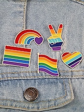 billiga Halsdukar för kvinnor-HBTQ+ regnbågsemaljpin - pridemärkeskollektion för jackor, ryggsäckar och hattar, unisex färgglada accessoarer, perfekt för prideparader, festivaler och HBTQ-evenemang