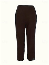 economico Pantaloni Grafici-Per donna Gamba larga Chinos Pantaloni Larghi Shorts da Spiaggia Vacanza Vintage Essenziale Lunghezza alla caviglia Vita Alta Floreale Grafico Stampa Calore Termico Morbido Traspirante Micro-elastico