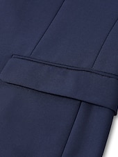 billiga Bröllopsdräkter-Herr Bröllop Företag Kostymer Svart Marinblå Mode Formell Solid färg Smal passform 3 delar set Singelknäppt Två knappar