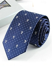 economico Cravatte e papillon da uomo-Cravatta classica sottile da uomo in poliestere – larghezza 6 cm, cravatta formale leggera per ufficio, matrimoni o colloqui