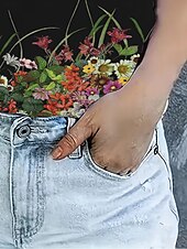 billige Blomster t-skjorte-Dame T skjorte Sommertopper Grafisk Klassisk Fritid Kortermet Crew-hals Crop Tops Daglig Helg Trykt mønster Svart Sommer Vår Høst