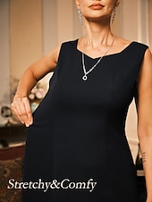 levne květinové šaty-Dámské Midi šaty Plášťové šaty Šaty s bundou Elegantní koktejl Semiformální šaty Formální Párty Svatební host Běžný Květinový Dlouhý rukáv Tričkový Černá Jaro Podzim Zima