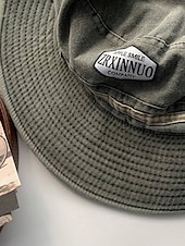 abordables Chapeaux pour hommes-Chapeau de pêche d&#039;extérieur pour homme avec mentonnière réglable, tissu en toile de coton, bord large enroulable classique, adapté aux activités estivales, à la randonnée et aux voyages