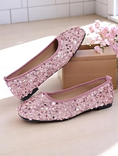 baratos Sapatilhas de mulher-sapatilhas femininas bege com lantejoulas - sapatilhas confortáveis e chiques para encontros diários e passeios casuais