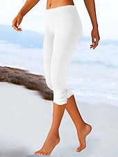 economico Pantaloni skinny da donna-Per donna Snello Pantaloncini Capri Intimo modellante Moda Streetwear Comfort Lunghezza al polpaccio Vita Alta Semplice Elastico in vita Comodo All&#039;aperto Confortevole Streetwear Abbigliamento