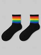levne Pánské rukavice-Pánské duhové ponožky s motivem pride - barevný doplněk LGBT festivalu pro každodenní nošení, sport a akce pride