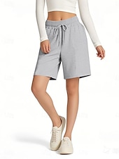 economico Pantaloncini-Shorts da Donna Chinos Vacanza Moda Streetwear Corti Alta Vita Semplice Con Tasche Elastica Comodi Morbidi Confortevoli Elasticizzati All&#039;aperto Street Rosa Blu Marino Marrone Grigio Estate Primavera