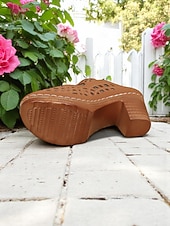 billiga Träskor och tofflor till damer-Damslip-on ihåliga mules med grov klack – vintagesandaler i konstläder, perfekta för avslappnade promenader, brunch i trädgården, konstmässor utomhus och vårresor
