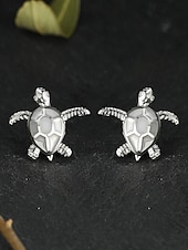 abordables Accessoires de vacances-Boucles d'oreilles tortue pour femmes – élégantes boucles d'oreilles plaquées argent avec incrustation de turquoise, parfaites pour la plage et l'été, accessoires décontractés et de vacances