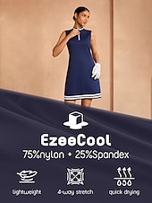 cheap Golf Dresses-Women&#039;s Golf Dress Navy Blue Sleeveless Dress Ladies Golf Attire Clothes Outfits Wear Apparel