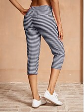 billiga Golfbottnar-Dam Golfbyxor Yanrosa Svart Rosenröd Underdelar Golfkläder för damer Kläder Outfits Bär kläder