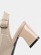 economico décolleté con cinturino-Scarpe con tacco a spillo verdi da donna con dettaglio fiocco – tacchi bassi traspiranti in Flyknit per spostamenti primaverili, ufficio e outfit casual chic