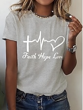 ieftine tricou Art &amp; Design-Pentru femei Tricou Topuri de vară Grafic Clasic Casual Manșon scurt Stil Nautic Crop Tops Zilnic Sfârșit de săptămână Imprimeu Alb Galben Roz Îmbujorat Albastru piscină Trifoi Vară Primăvară Toamnă