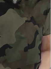 olcso Művészet és Design póló-Női Póló Nyári felsők Grafika Álcázás Klasszikus Alkalmi Rövid ujjú Terített nyak Crop Tops Napi Hétvége Nyomtatott Szivárvány Nyár Tavasz Ősz