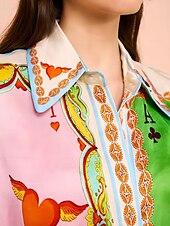 abordables concevoir des robes en coton et lin-Femmes Robe Longue Maxi Robe Robes en coton et lin Robe Décontractée Mode Extérieur Soirée Fête Coupe régulière Bloc de Couleur Manche Courte Col de chemise Orange Été